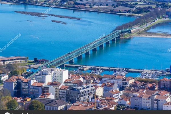 Eiffel bridge over Lima River in Viana do Castelo, Portugal